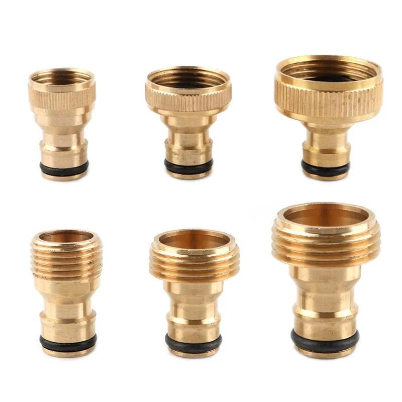 1pc Brass 1/2" 3/4“ 1 Inch Thread Quick Connector Garden Irrigation Connector Faucet Nozzle Adapter Water Gun Joints