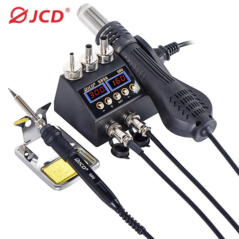 2 in 1 750W Soldering Station LCD Digital display welding rework station for cell-phone BGA SMD PCB IC Repair solder tools 8898