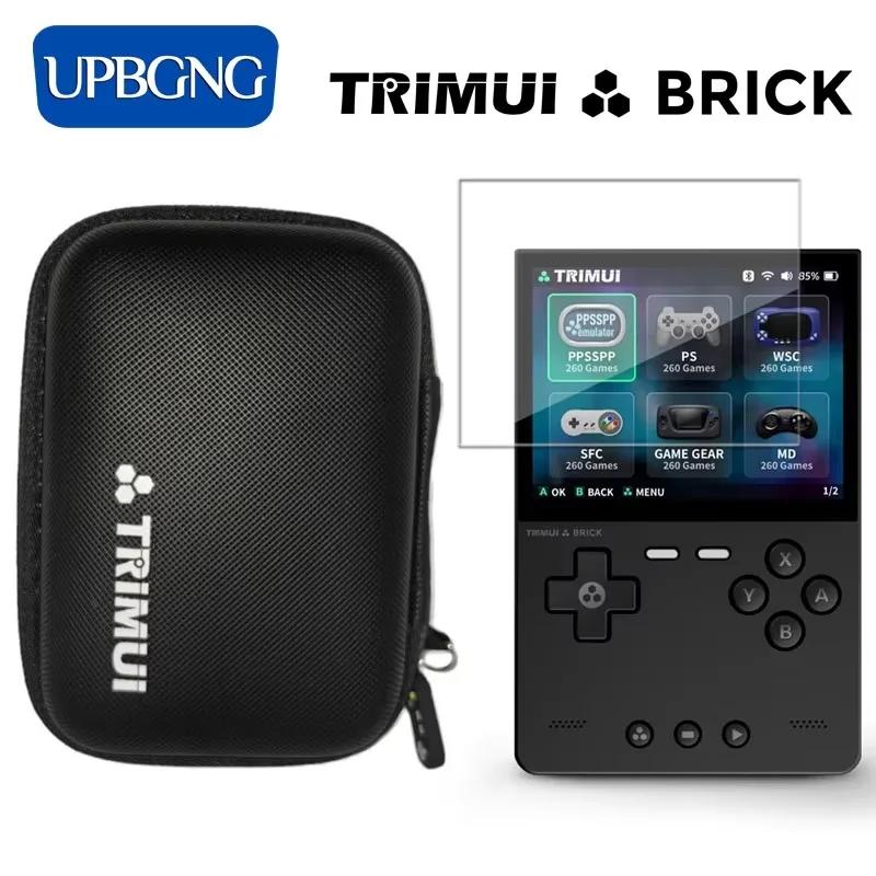 Bag for Trimui Brick Screen Protector Cover EVA Portable Case for Trimui Brick TG3040 Tempered Glass Film Accessories