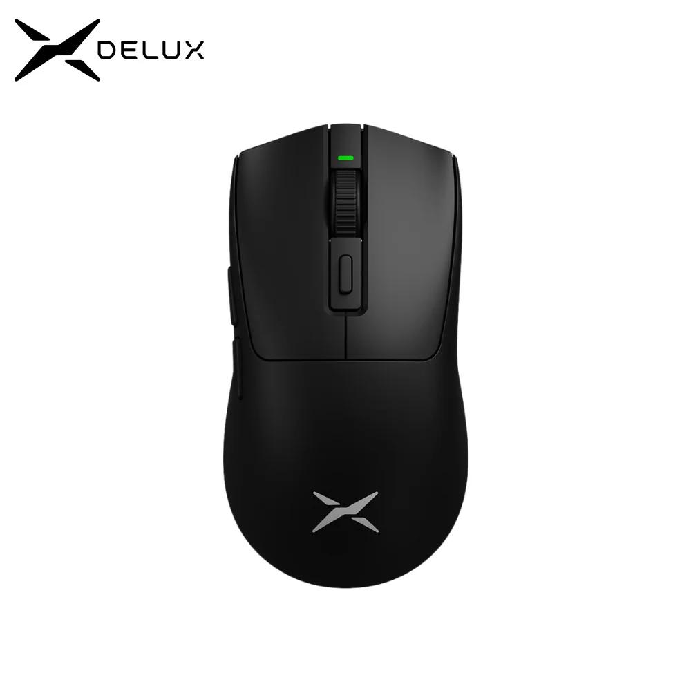 Delux M600 Series Wireless Gaming Mouse 52g Lightweight 2.4G Dual Mode Connection 26000DPI Macro Rechargeable Mice for PC Gamer