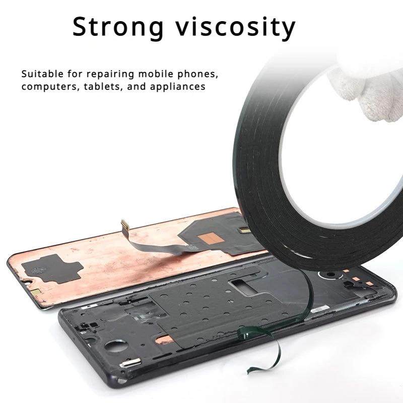 2-5MM 10M Black Strong Adhesive Tape Roll for iPad Tablet LCD Touch Glass Frame Back Cover Repair Double Side Glue for phone