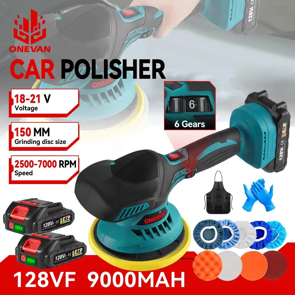 ONEVAN Cordless 21V Car Polisher Electric Polisher Automobile Car Polishing Sealing Glaze Machine Fit For 21V 18v Battery Pin