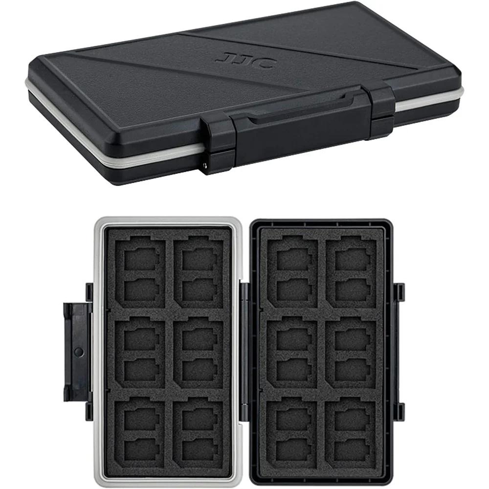 JJC 36 Slots SD/ Micro SD/ TF Card Case Holder for 24 x MicroSD/TF & 12 x SD Cards Waterproof Durable Memory Card Hard Box