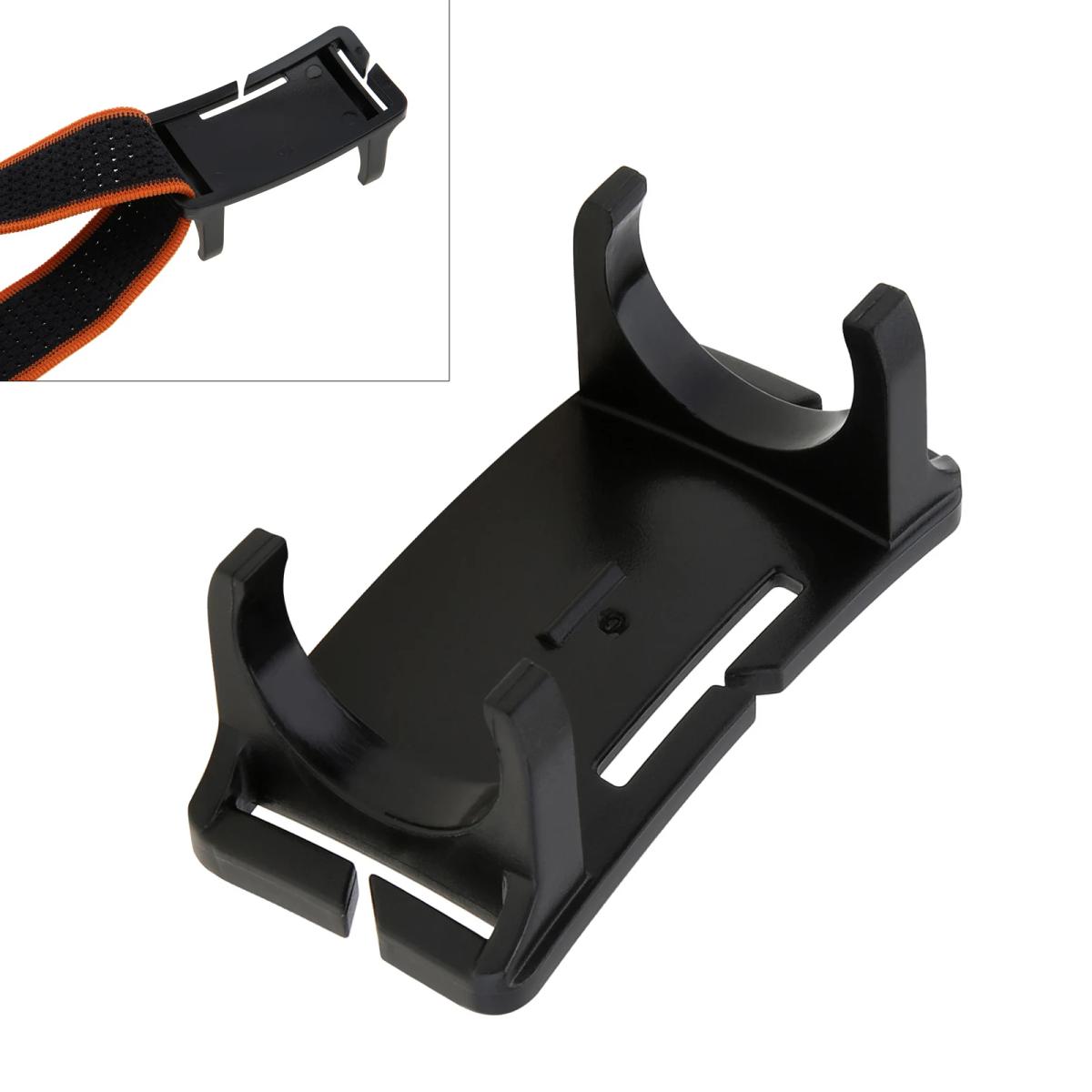 22.5mm LED Flashlight Headlight Bracket Mount Holder for 22mm-26mm Headlamp Strap Portable Black LED Head Lamp Torch Holder