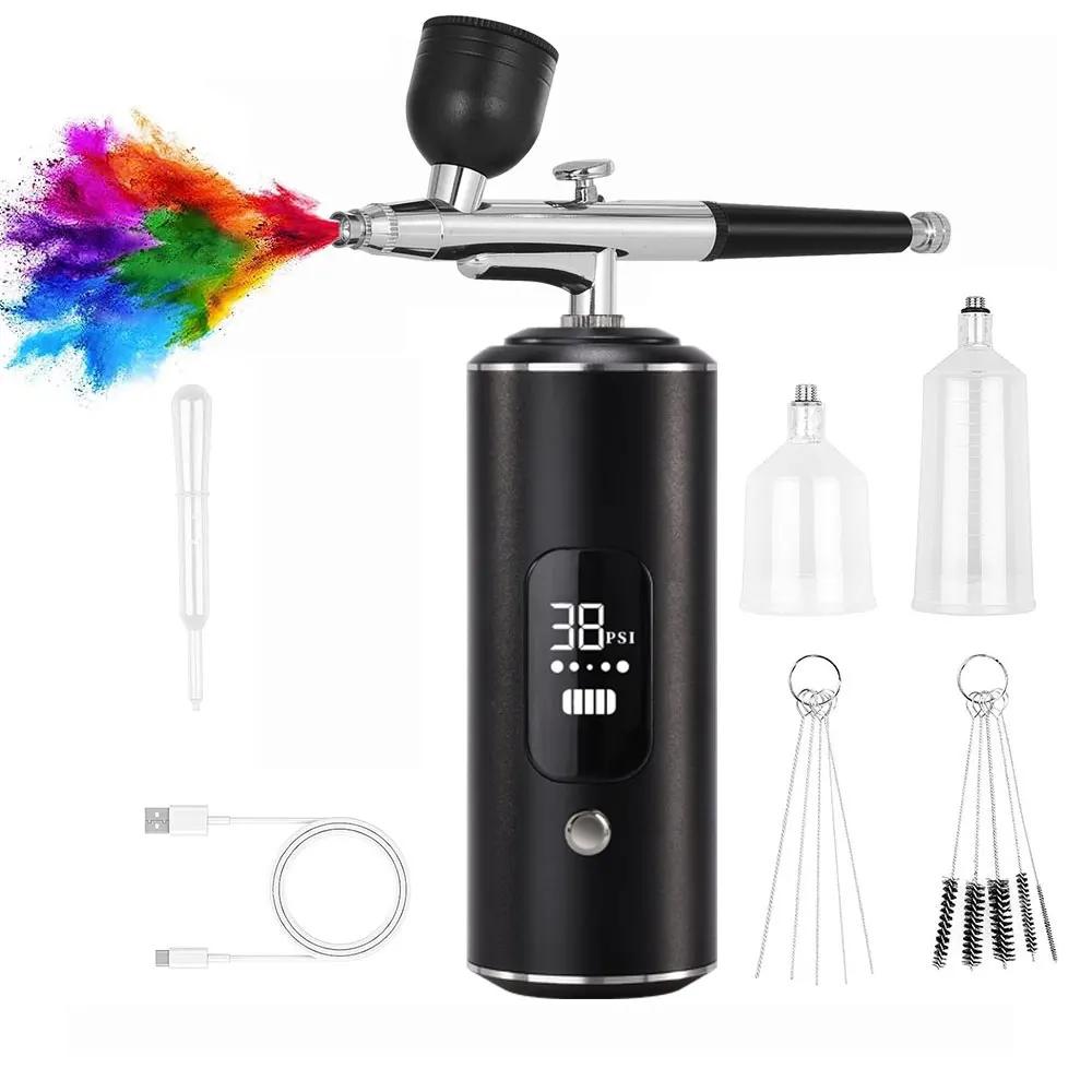 Air Brush With Compressor Portable Air Brush Air Brush Cake Painting Crafts Air Brush Art Painting Compressor Airbrush Pen Airbr