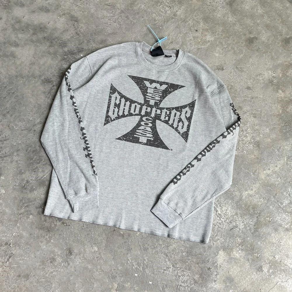 Yao888 Vintage Loose Streetwear HipHop Sanskrit Logo Print Tee Long Sleeve Oversize Y2k High Quality Fashion T Shirt For Men
