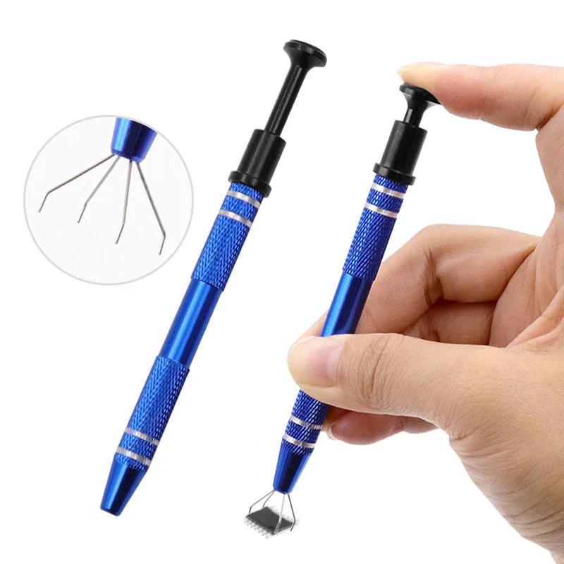 Electronic Component Grabber Four Claw IC BGA chip gripper Extractor Screw Picker Pick Up pen Electronic Repair Hand tool