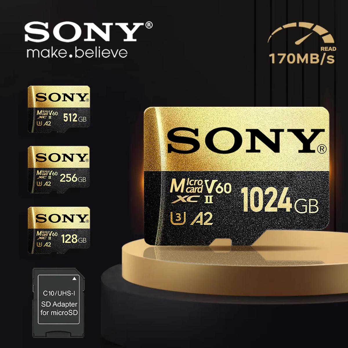SONY High Speed Memory Card 128GB Micro SD Card 256GB 512GB 1TB MicroSD Flash Card For CellPhone Camera Table PC