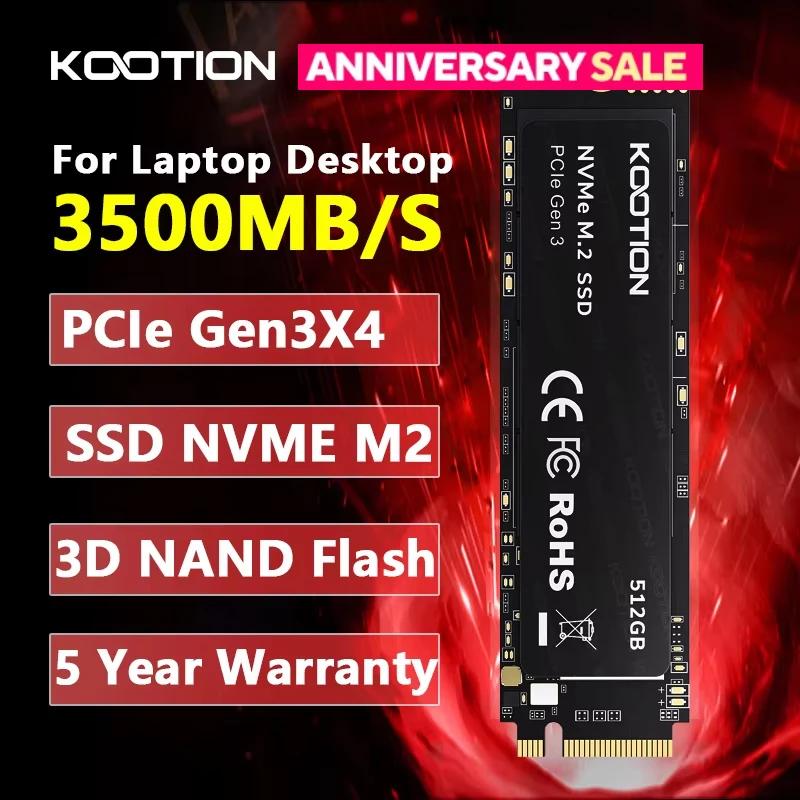 KOOTION X15 M.2 SSD 256GB 512GB 1TB SSD Solid State Drive M2 SSD M.2 NVMe PCIe Internal Hard Disk For Laptop Desktop MSI Dell HP