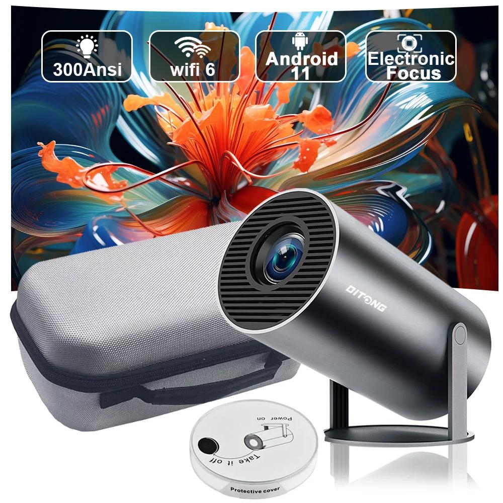 DITONG HY300 Plus HD Projector portatil 4K 1280x720P Android  LED Video Home Theater Cinema Phone mini Proyector Movie HY300 pro