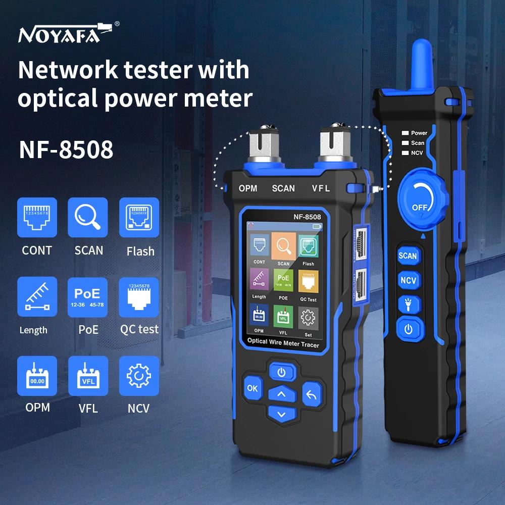 NOYAFA NF-8508 Cable Tracker LCD Display Network Tools Measure Length Wiremap Tester PoE Checker Optical Power Meter