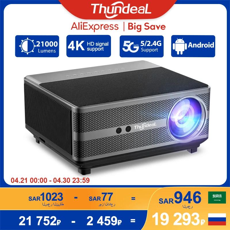 ThundeaL Full HD 1080P Projector TD98 WiFi LED 2K 4K Video Movie Beam TD98W Android Projector PK DLP Home Theater Cinema Beamer