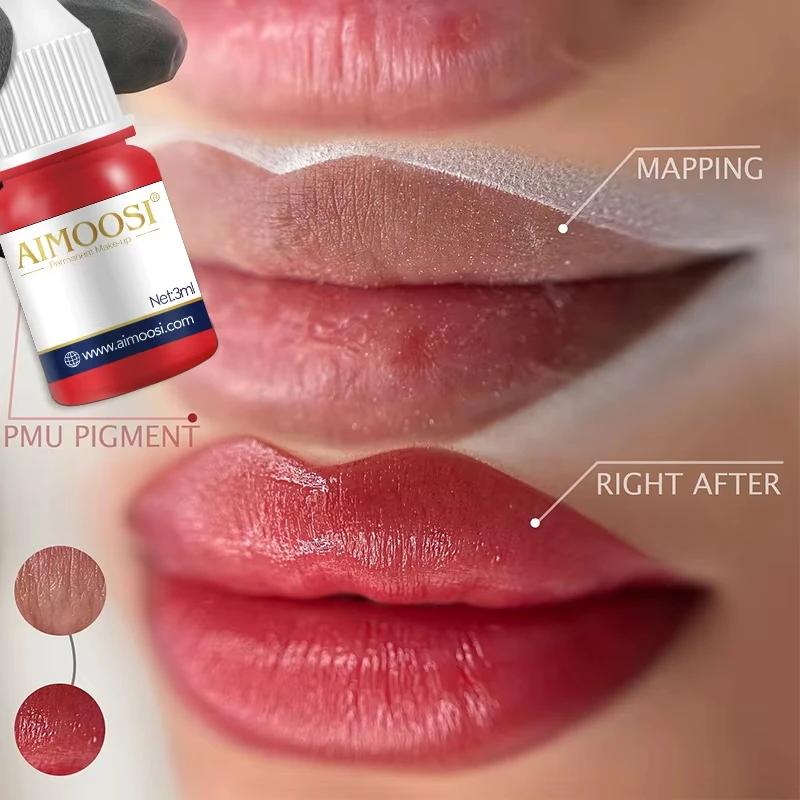Henna Tattoo Ink for Lip Permanent Makeup Micropigmentation Pigments Art Makeup Eyebrow Beauty Health Tattoo Supplies 3ml