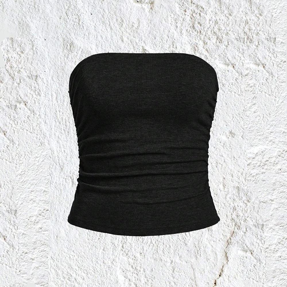 Mia Muse Women's Sleeveless Tanks & Camis Off Shoulder Skinny Fit Korean Style Solid Summer Casual Basic Tops