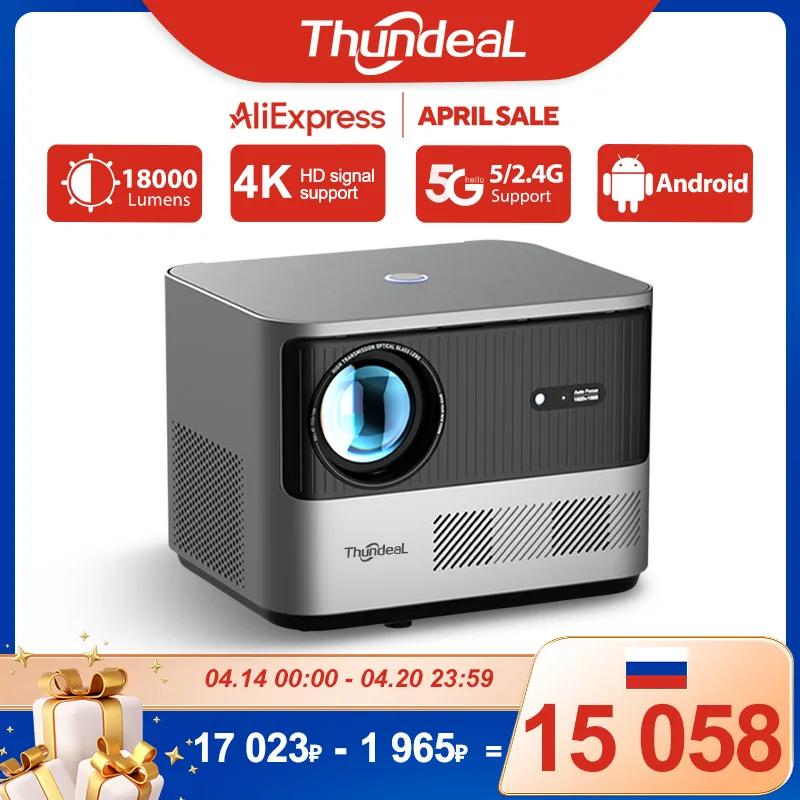 ThundeaL TDA6 Full HD Projector 1080P 2K 4K Video Home Theater Auto Focus 5G WiFi Android Projector TDA6W 3D Portable Proyector