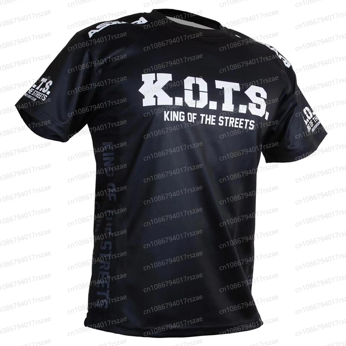ASKARI Boxing Fighting Match Design 3D Men Fitness Short Sleeve T-shirt Breathable Mesh Sports Tees For Male Outdoor Trainning T