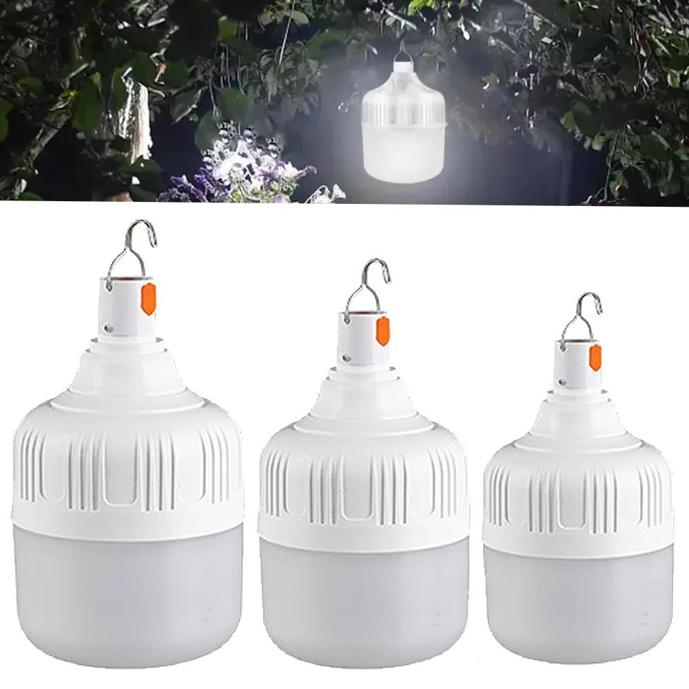 LED Camping Light 20W 40W 80W Camp Rechargeable Emergency Bulb Lighting Waterproof Energy-saving Bulbs Hanging Work Light Tent