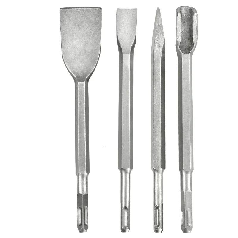 SDS PLUS Shank Point Flat Wide Flat Electric Hammer Chisel Bit for Wall Concrete Impact Drill Elbow Widening Drill Bit