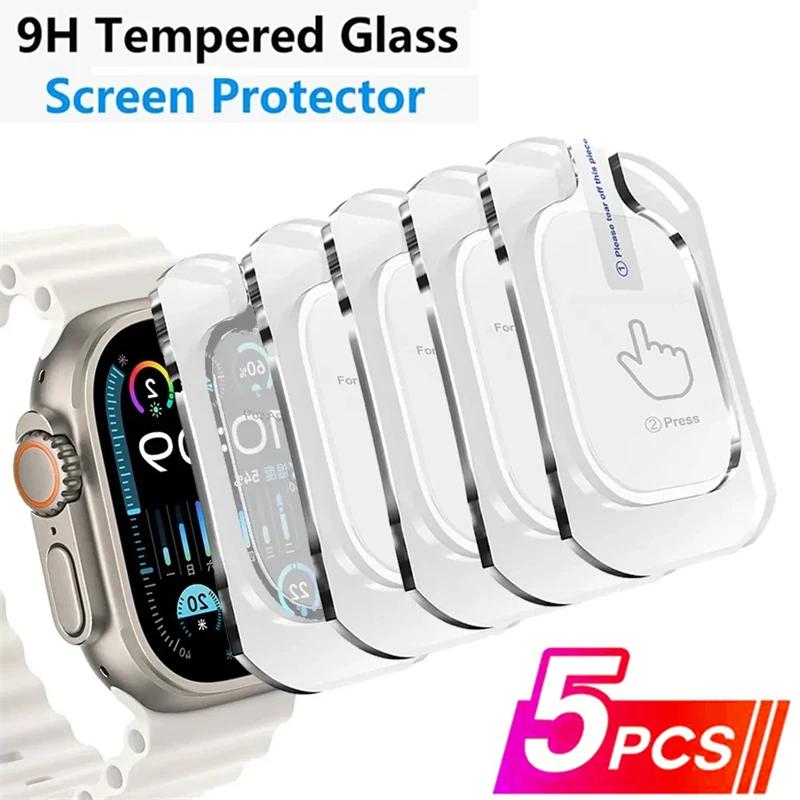 Tempered Glass for Apple Watch Ultra 2 49mm Anti-Scratch Screen Protector for IWatch Ultra Seconds Installation Protective Film